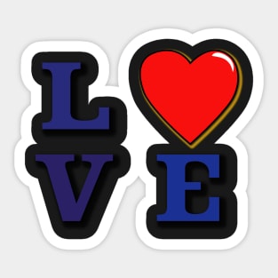 L Heart V E Sticker